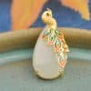 Women's Palace Style Ancient White Jade Necklace