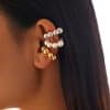 Fashion No Pierced Pearl 3-piece Set
