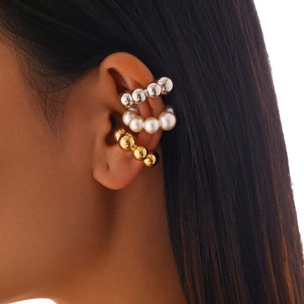 Fashion No Pierced Pearl 3-piece Set