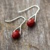 Natural Stone Drop Earrings Red Jasper Classic Earrings Elegant Lovely Jewelry Drop Gift