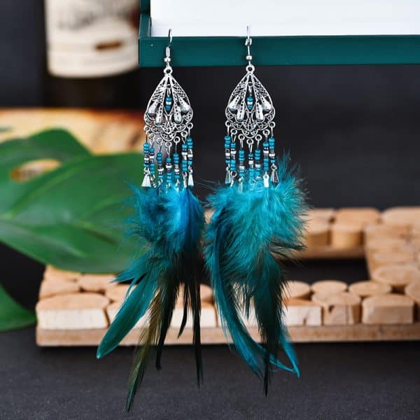 Drop Shaped Point Diamond Chain Tassel  Earrings