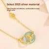 Women's Sterling Silver Bamboo Joint Peace Buckle Necklace
