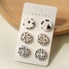 Girls Clay Texture Acrylic Earrings Set