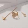 Personality Design Feeling Earrings Inlaid Diamond Awn Star Ear Bone Clip Set Female, Fashion Butterfly Tassel Earrings