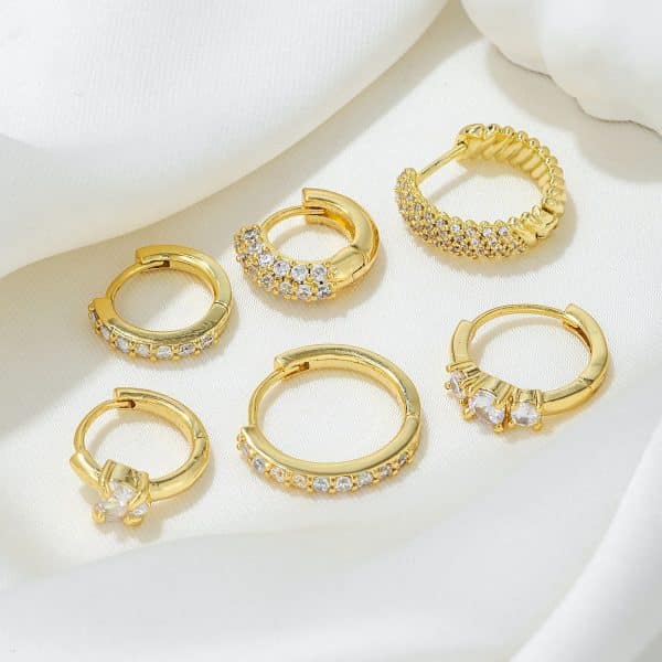 Women's Retro Gorgeous Diamond Earrings Set
