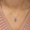 Sweet Fashion Fashionmonger Adorable Pet Kitty Gem Pendant Clavicle Chain