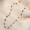 Women's Titanium Steel Retro Simple Natural Stone Necklace