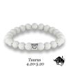 White volcanic stone amber bracelet