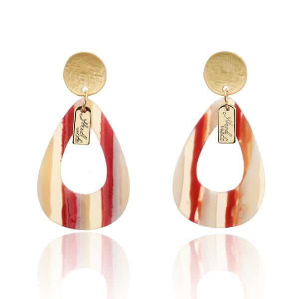 Drop-shaped acrylic earrings