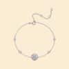 925 Sterling Silver Special-interest Design Round Bag Anti-drop Buckle Adjustable Bracelet