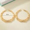 European And American Oversized Bamboo Earrings Exaggerated Golden Big Circle