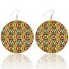 Bohemian Set Fashion Color Printing Earrings Exaggerated European And American Trend Simple Style Earrings