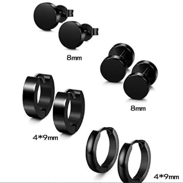 Stylish Round Dumbbell Set Stainless Steel Studs