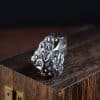 Domineering Personalized Diamond Ring Jibeast Pattern Open Ring