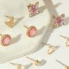 Personality Geometric Love Earrings 6 Pairs Set