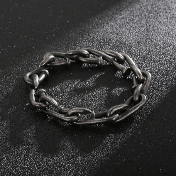 Creative Retro Personalized Nail Hook Buckle Stainless Steel Bracelet