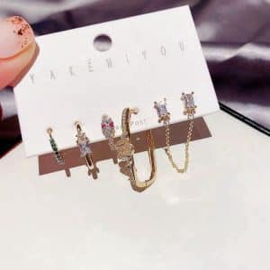 6-piece set of high-end light luxury earrings