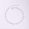 925 Sterling Silver Interval Round Beads Double-circle Anklet Female