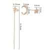 Five-pointed Star Set Ear Clip Stud Copper Micro-zircon Earrings