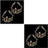 Boho Hoops Trendy Vintage Gold Mushroom Look