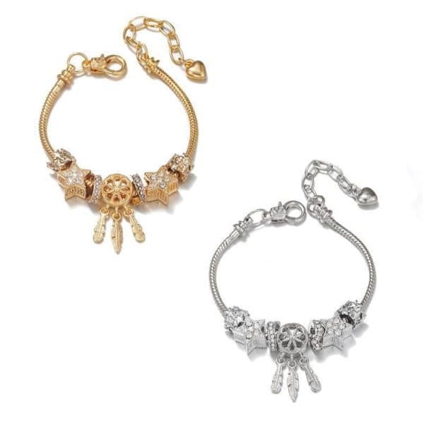 DIY Bracelet, Female Star Bead, Dreamcatcher Pendant, Lobster Buckle Bracelet