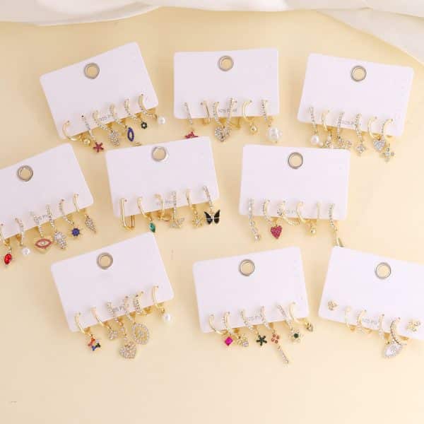 Women's Bohemian Full Diamond Earrings Set