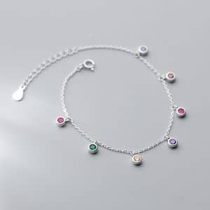 Simple Geometric Round Ornamental Stone Tassel Elegant Graceful Hand Jewelry