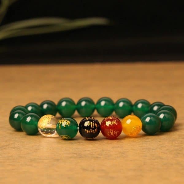 Agate Five Gods Of Wealth Bracelet Crystal Agate Bead Bracelet
