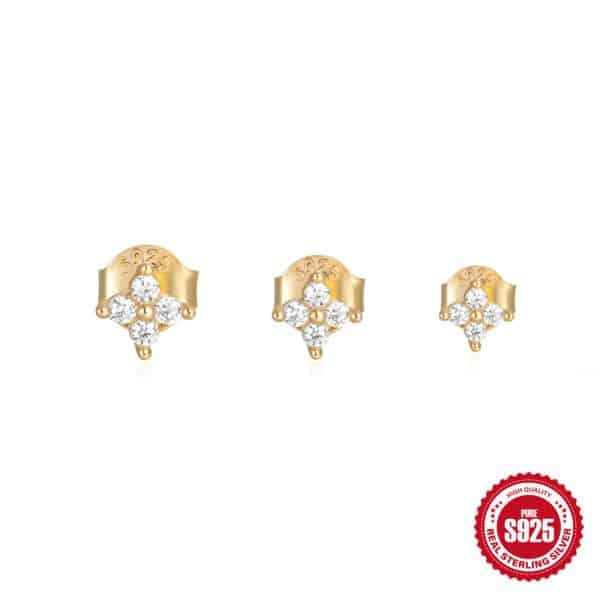 Simple All-match Ins Style Sterling Silver Earring Set