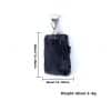 Black Tourmaline Natural Crystal Irregular Pendant