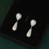 Diamond Water Drop Pearl Eardrops Stud Earrings