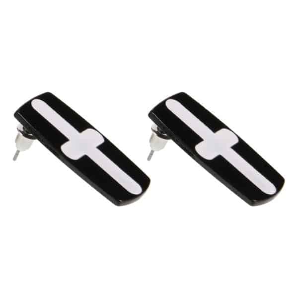 Anime Metal Rectangle Cross Drop Earrings Stud Earrings