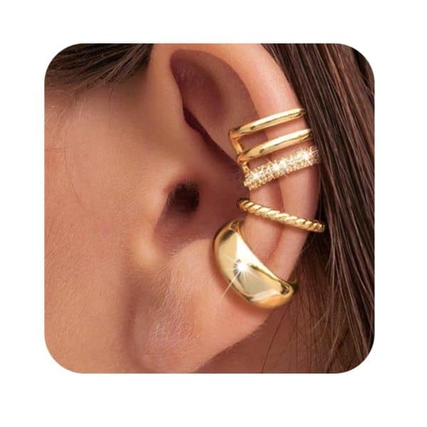 Brass Fashion Inlaid Zircon Women's Earrings Three-piece Set