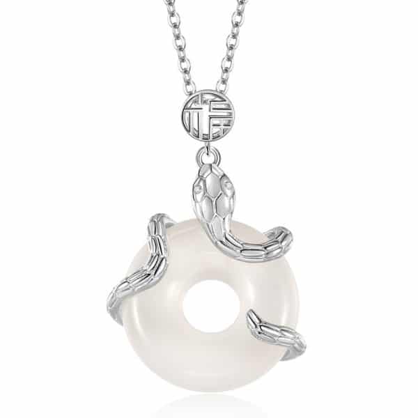 Winding Snake Blessing Necklace Female New Year Clavicle Chain