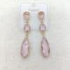 Drop-shaped Crystal Glass Jewelry Long Earrings