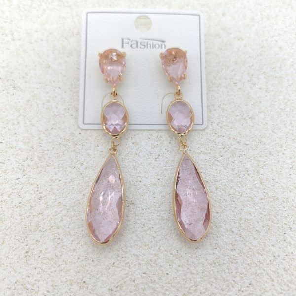 Drop-shaped Crystal Glass Jewelry Long Earrings