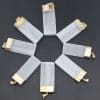 Gold Silver Natural Stone Gypsum Brimmed Pendant