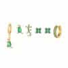 Simple And Fashionable Zircon Tassel Earrings Set