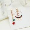 Creative Christmas Elk Star Pendant Set Jewelry Earrings