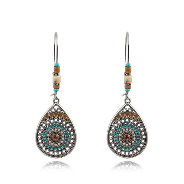 Women's Hollow Drop-shaped Alloy Enamel Earrings