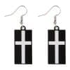 Anime Metal Rectangle Cross Drop Earrings Stud Earrings