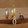 Lady Temperament Trendy Earrings Buckle Stud 3-piece Set