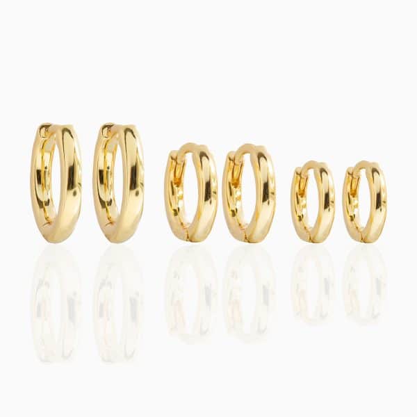 Smooth Ear Buckle Set 18K No Fading