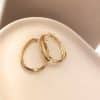 925 Silver Needle Geometric Circle Earrings Retro Temperament Earrings