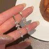 Women's Full Diamond Water Drop Earrings