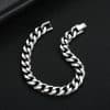 Thick Type Simplicity Stainless Steel Polished Buckle Bracelet