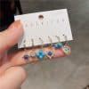 Girly Earrings Micro-Set Turquoise Petite Stars