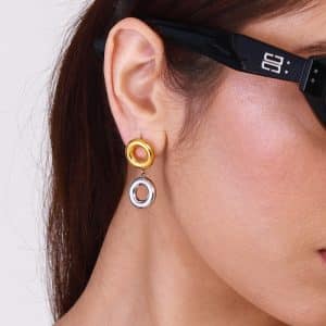 Stainless Steel Circle Niche Earrings
