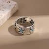 Vintage Flower Ring Fashion Personalized Minority Design Sense