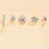 Alloy Five-pointed Star Moon Women's Earring Set